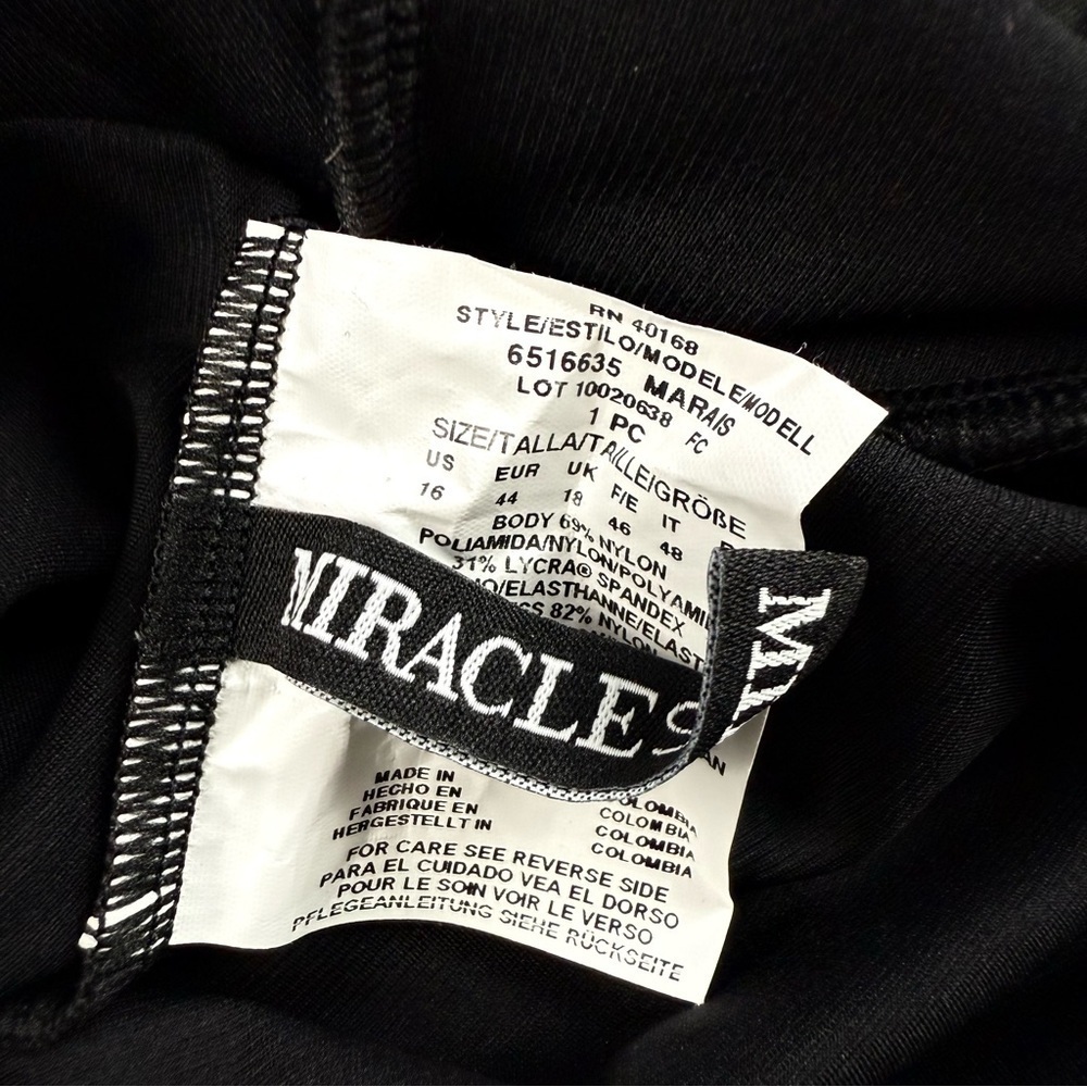 NWOT Miraclesuit Marais Black Swim Dress - Picture 12 of 12
